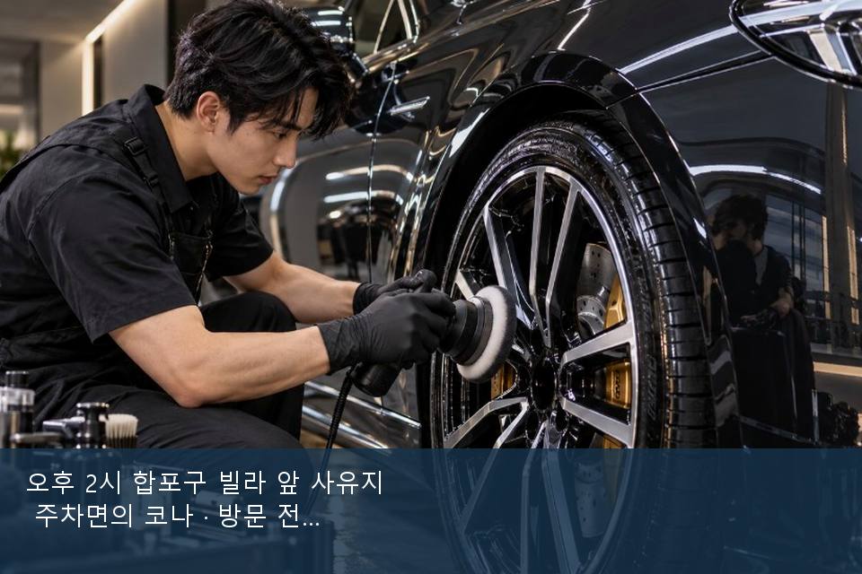 오후 2시 합포구 빌라 앞 사유지 주차면의 코나 · 방문 전에 확인한 것